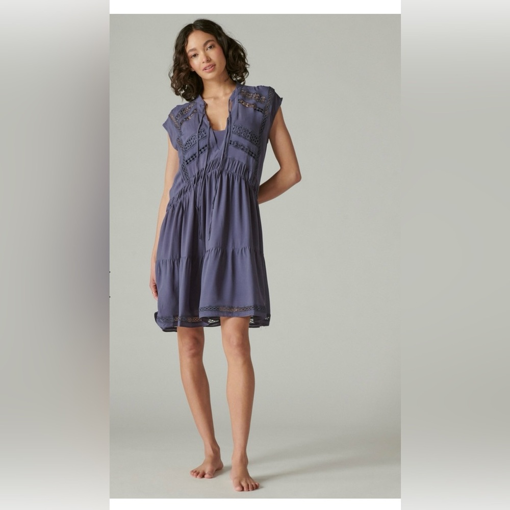 Lucky Brand Lace Inset Dress